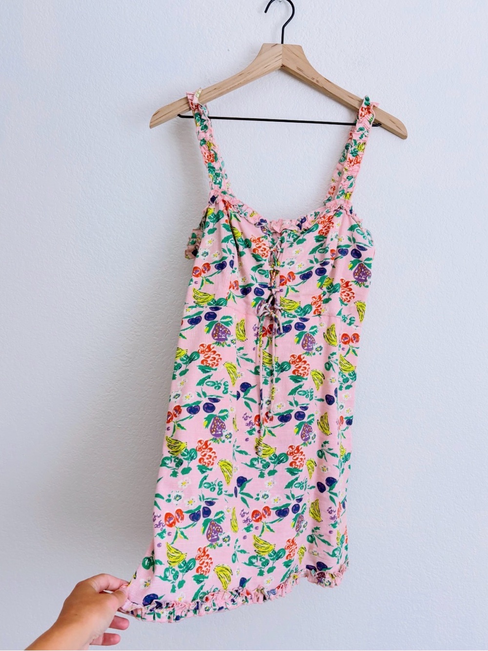 Urban Outfitters Fruit Cotton Tropical Vacation Mini Sundress
